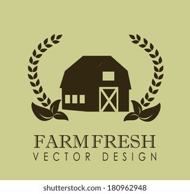 farm design over beige background vector illustration