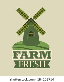 Farm design over beige background, vector illustration