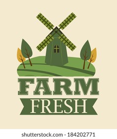 Farm design over beige background, vector illustration
