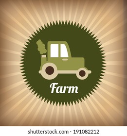 farm design over  beige background, vector illustration