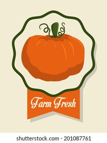 Farm design over beige background, vector illustration