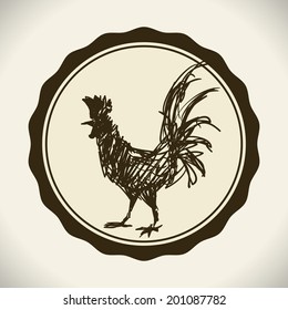 Farm design over beige background, vector illustration