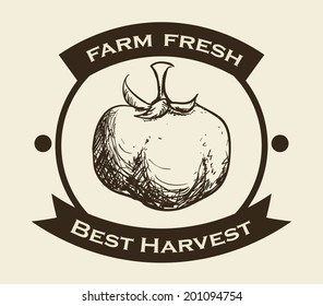 Farm design over beige background, vector illustration