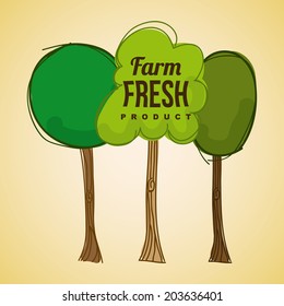 Farm design over beige background, vector illustration