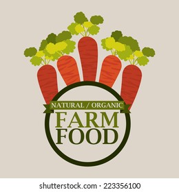 Farm design over beige background, vector illustration 