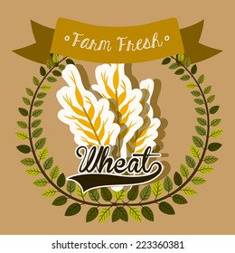 Farm design over beige background, vector illustration 