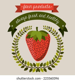 Farm design over beige background, vector illustration 