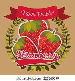 Farm design over beige background, vector illustration 