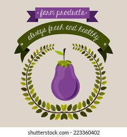 Farm design over beige background, vector illustration 