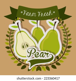 Farm design over beige background, vector illustration 