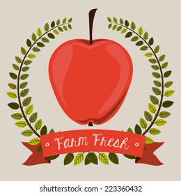 Farm design over beige background, vector illustration 