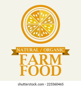 Farm design over beige background, vector illustration 