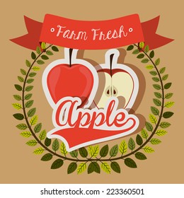 Farm design over beige background, vector illustration 