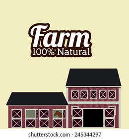 Farm design over beige background, vector illustration.