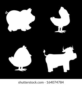 farm design over black  background vector illustration