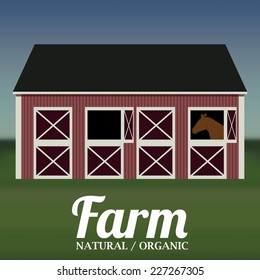Farm design over blur background, vector illustration