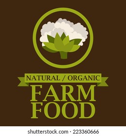 Farm design over brown background, vector illustration 
