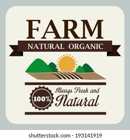 Farm design over gray background, vector illustration