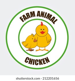 Farm design over gray background, vector illustration