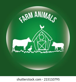 farm design over green background vector illustration