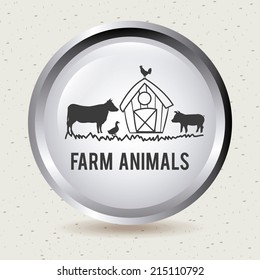 farm design over pattern background vector illustration