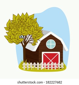 farm design over  white  background vector illustration