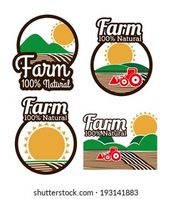 Farm design over white background, vector illustration