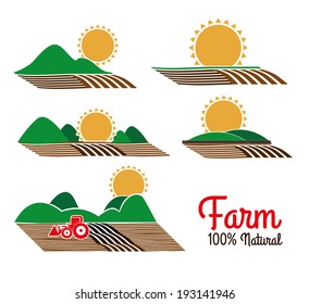 Farm design over white background, vector illustration