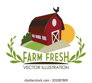 Farm design over white background, vector illustration