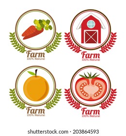 Farm design over white background, vector illustration