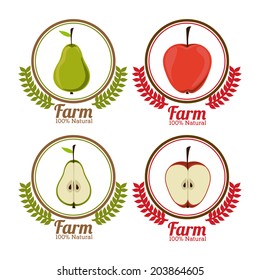 Farm design over white background, vector illustration