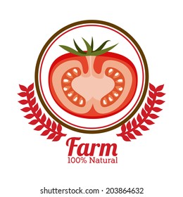 Farm design over white background, vector illustration