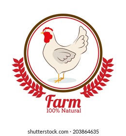 Farm design over white background, vector illustration