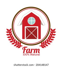 Farm design over white background, vector illustration