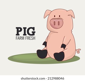 Farm design over white background, vector illustration