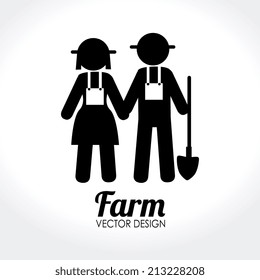 Farm design over white background, vector illustration