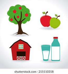 Farm design over white background, vector illustration