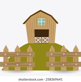 Farm design over white background, vector illustration.
