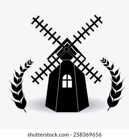 Farm design over white background, vector illustration.