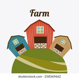 Farm design over white background, vector illustration.