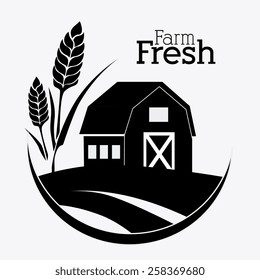 Farm design over white background, vector illustration.