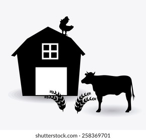 Farm design over white background, vector illustration.