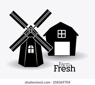 Farm design over white background, vector illustration.