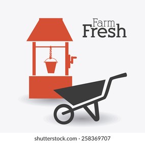 Farm design over white background, vector illustration.