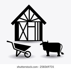Farm design over white background, vector illustration.