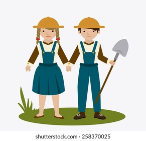 Farm design over white background, vector illustration.