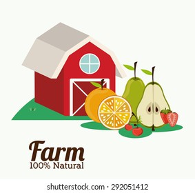 Farm design over white background, vector illustration