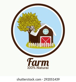 Farm design over white background, vector illustration