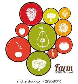 Farm design over white background, vector illustration