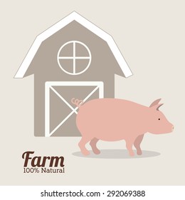 Farm design over white background, vector illustration